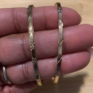 Elegant Gold Bangle Bracelet set